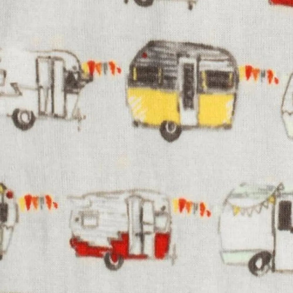 Organic Zipper Footed Romper Vintage Trailers - Wren Harper