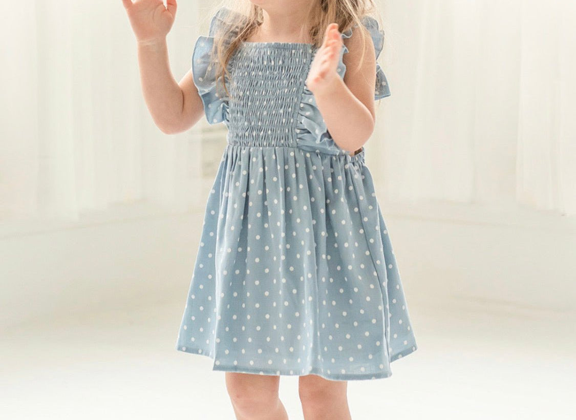 Pebble Polka-Dot Woven Dress - Wren Harper