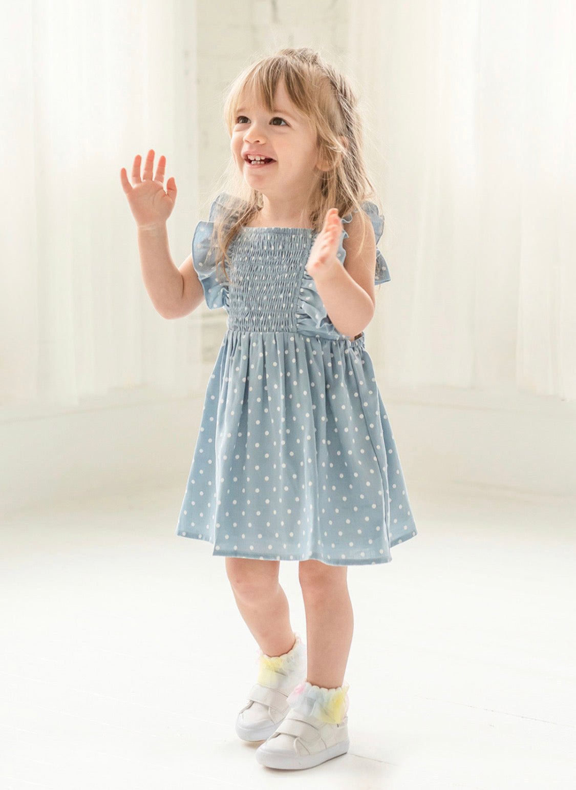 Pebble Polka-Dot Woven Dress - Wren Harper