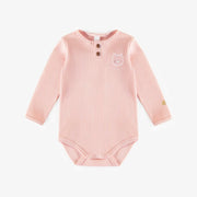 Pink Henley Collar Bodysuit - Wren Harper