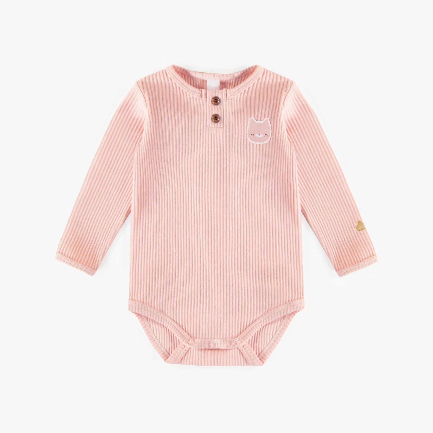 Pink Henley Collar Bodysuit - Wren Harper