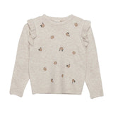 Pullover LS Knit Ruffle Sleeve - Wren Harper