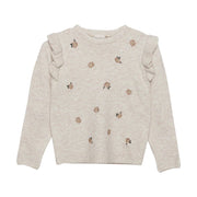 Pullover LS Knit Ruffle Sleeve - Wren Harper
