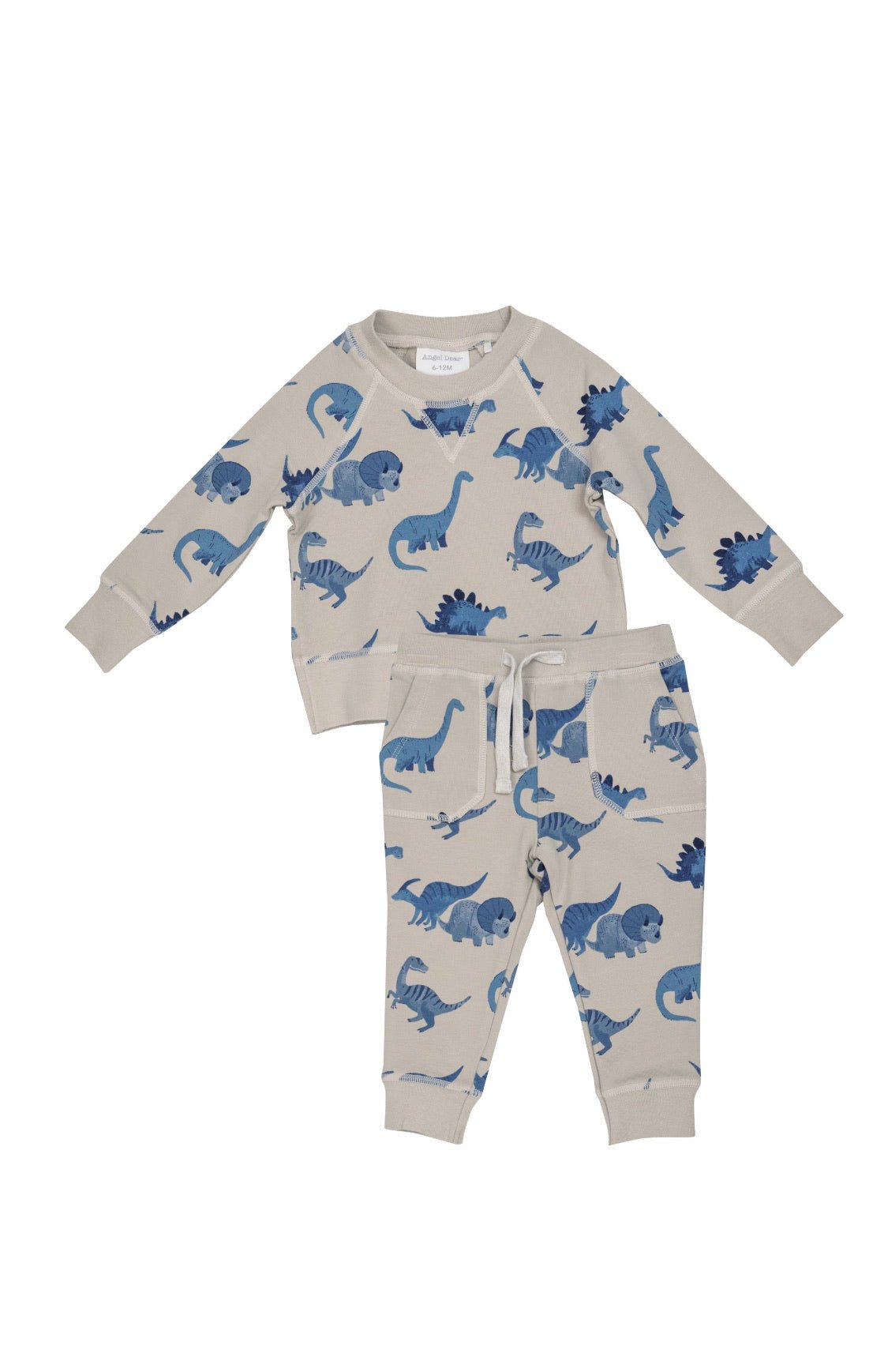 Raglan Sweatshirt Set Blue Dino - Wren Harper