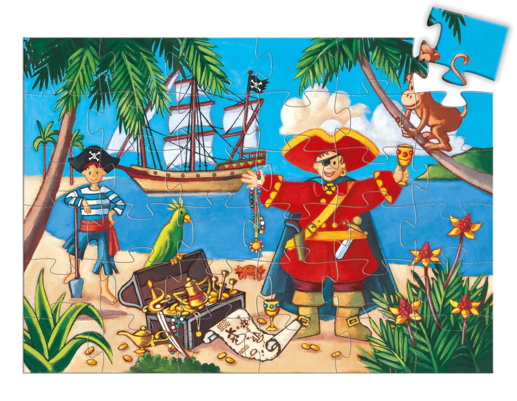 Silhouette Pirate & Treasure Puzzle - Wren Harper