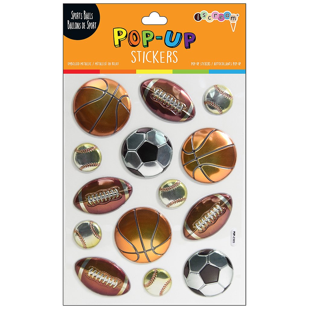 Sports Balls Pop-Up Stickers - Wren Harper