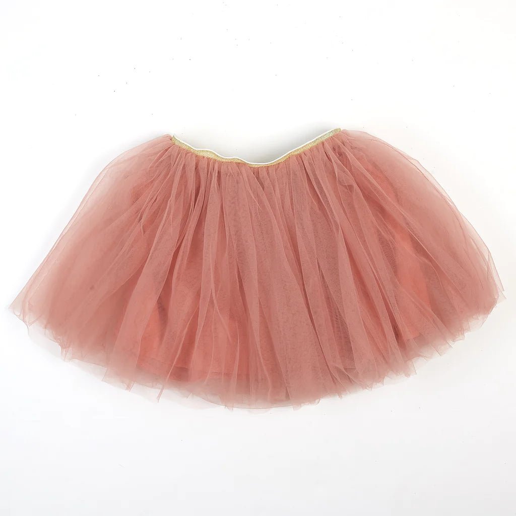 Tulle Tutu Skirt with Gold Glitter Waistband - Wren Harper