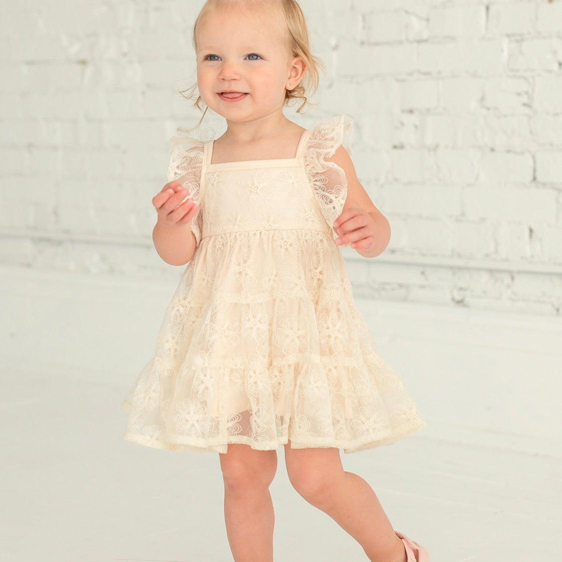 Vanilla Bean Embroidered Net Dress - Wren Harper