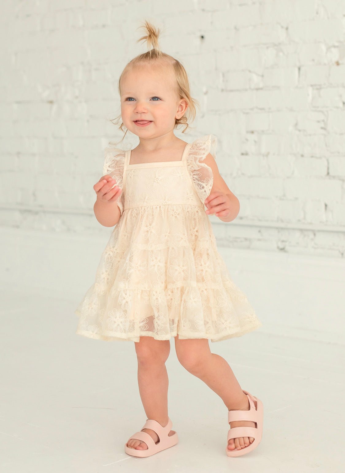 Vanilla Bean Embroidered Net Dress - Wren Harper