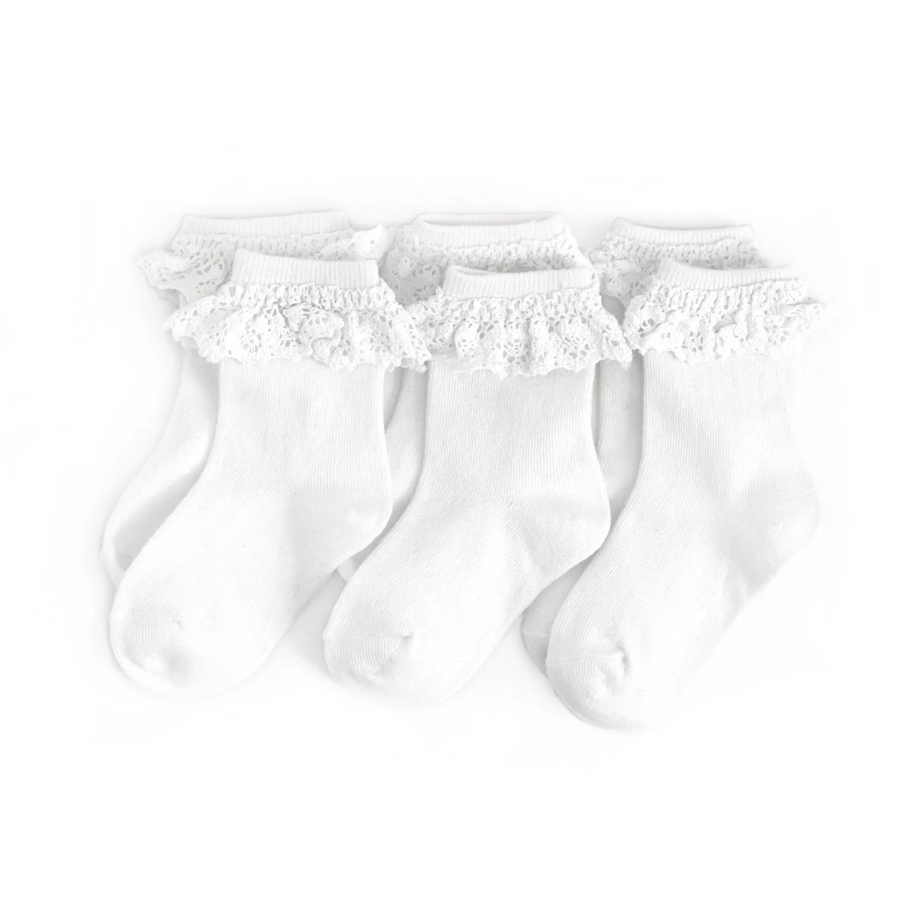White Lace Midi Sock 3-Pack - Wren Harper